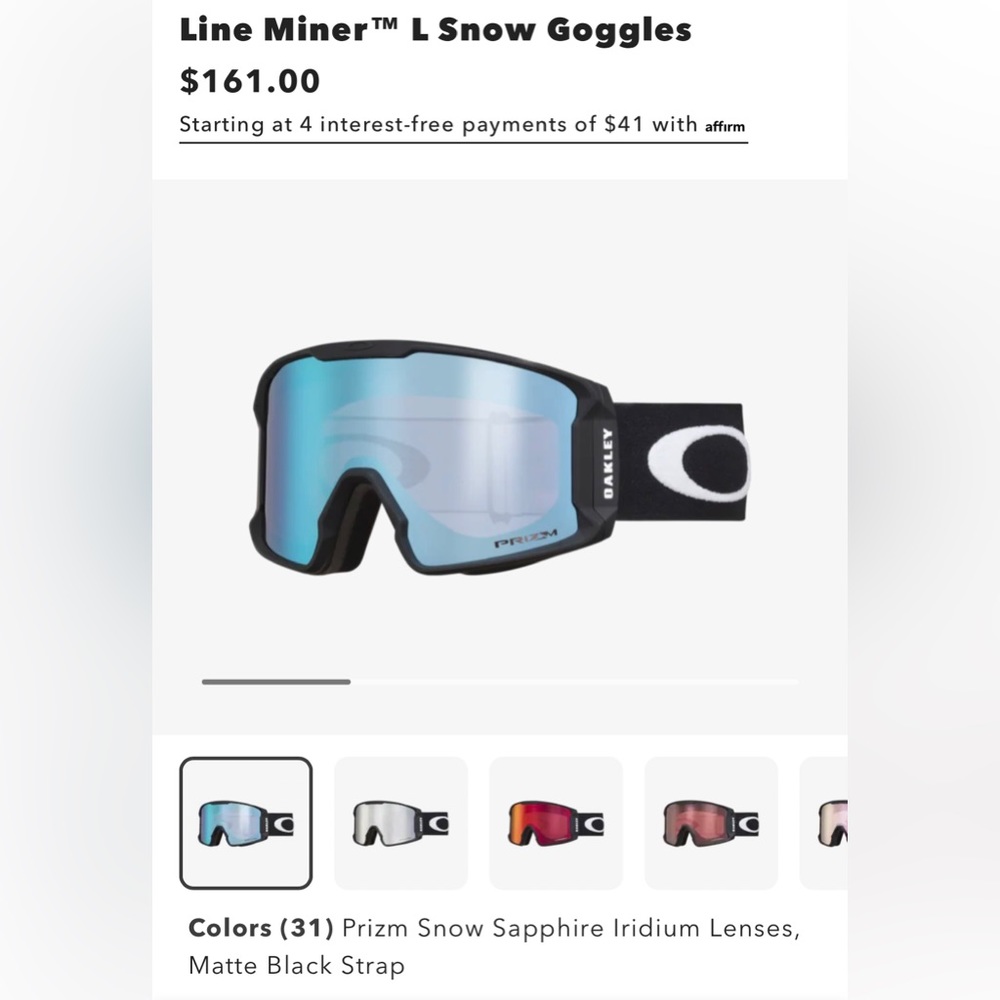 Oakley Line Miner goggles
